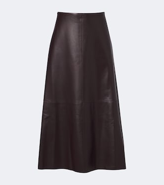 Helius leather midi skirt | Joseph