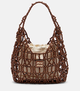 Bolso al hombro con cuentas | Miu Miu