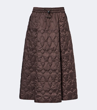 Technical padded midi skirt | Brunello Cucinelli