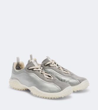 Bubble suede-trimmed sneakers | Miu Miu