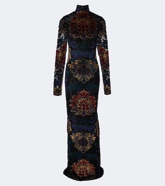 Embroidered velvet gown | Etro