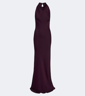 Vestido de fiesta de satén drapeado | Rotate