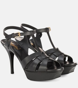 Classic Tribute 105 leather platform sandals | Saint Laurent