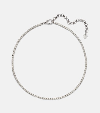 18kt white gold choker with diamonds | Shay Jewelry