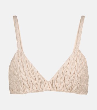Bralette de nylon acolchado | Miu Miu