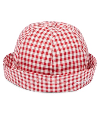 Baby gingham cotton sun hat | Monnalisa