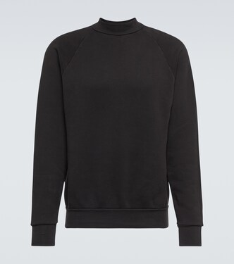 Cotton jersey mockneck sweatshirt | Les Tien