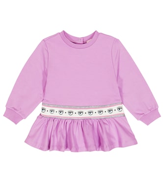 x Chiara Ferragni baby jersey sweatshirt dress | Monnalisa