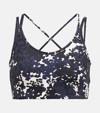 Printed crossover sports bra | Tory Sport