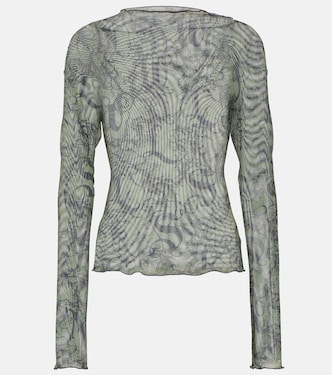 Clavicle printed mesh top | KNWLS