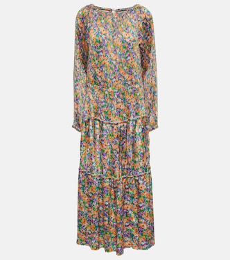 Floral pleated midi dress  | Plan C