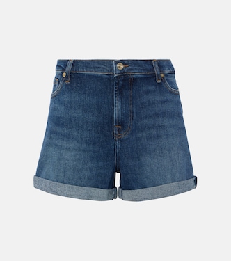 Mid-rise denim shorts | 7 For All Mankind