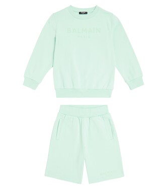 Cotton jersey tracksuit | Balmain Kids