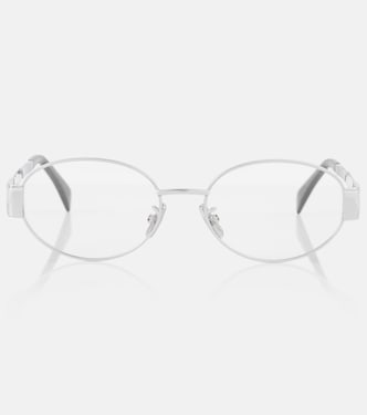 Metal Triomphe round glasses | Celine Eyewear