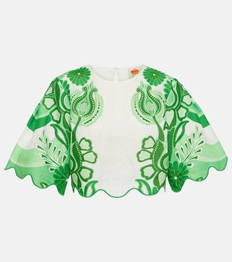 Cropped-Top Color Festival aus Leinen | Farm Rio