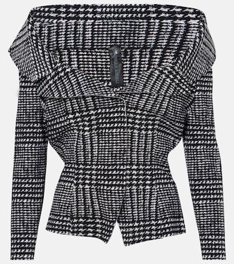 Plaid cropped jacket | Norma Kamali