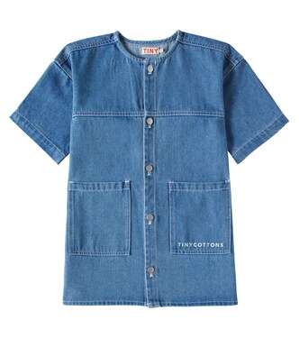Logo denim dress | Tinycottons
