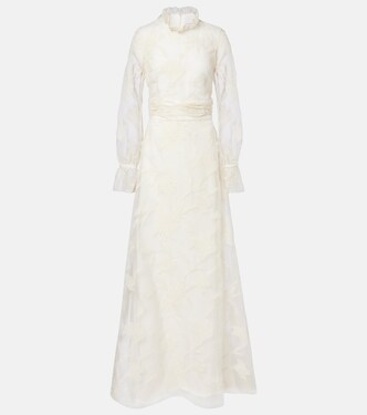Robe longue de mariée Adeline en organza de soie | Markarian