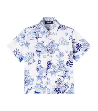 Coral Theatre cotton poplin shirt | Versace Kids