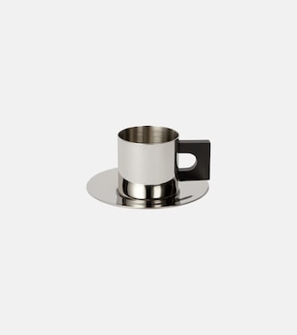 S.R. stainless steel cup and saucer set | Louise Roe
