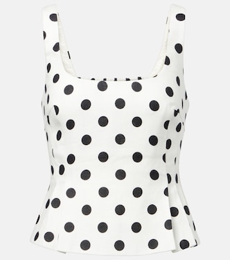 Rosalie polka-dot linen top | Posse