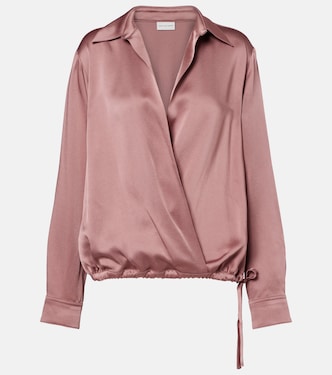 Satin wrap top  | Dries Van Noten