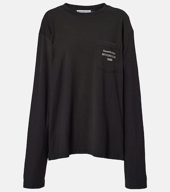 Logo cotton and hemp jersey top | Acne Studios
