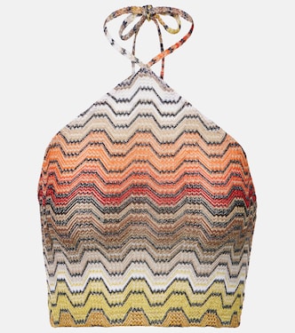 Wave挂脖金属丝面料上衣 | Missoni