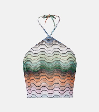 Wave halterneck lamé top | Missoni