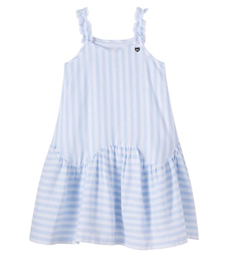 Striped linen-blend dress | Monnalisa