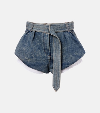 Belted high-rise denim shorts  | Magda Butrym