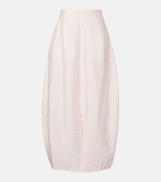 真丝混纺加长半身裙 | Toteme