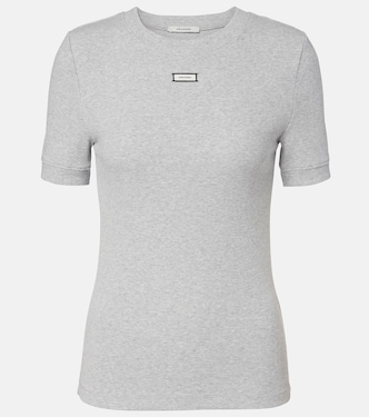 Lounge ribbed-knit cotton-blend T-shirt | Entire Studios