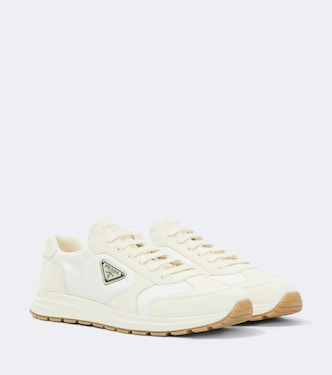 Prax Re-Nylon suede-trimmed sneakers | Prada