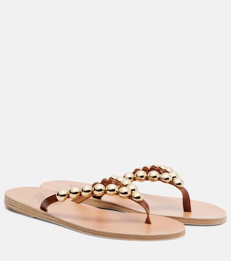 Endoxi studded leather thong sandals | Ancient Greek Sandals
