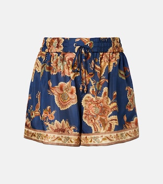 Aster printed silk shorts | Zimmermann