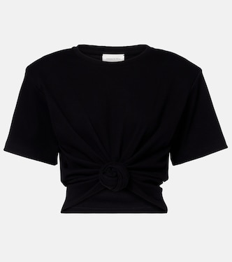 Cropped cotton-blend T-shirt | Magda Butrym