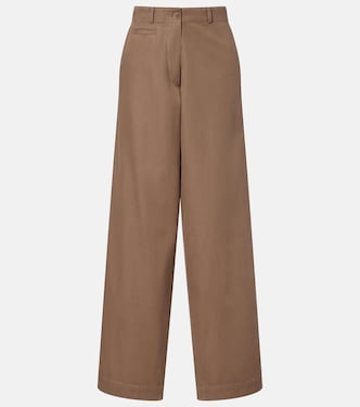 Pantaloni Fadry a gamba larga in gabardine | The Row