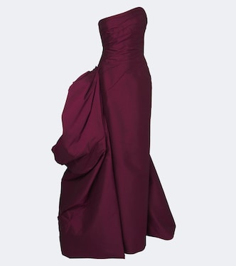 Draped taffeta bustier gown | Marmar Halim