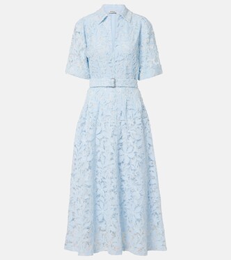 Deanna lace guipure cotton midi dress | Simkhai