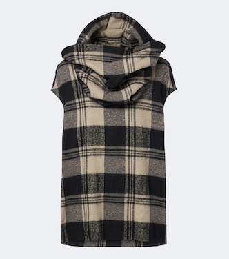 Floating checked cotton and wool top | Rick Owens