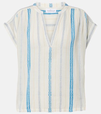 Tallula cotton jacquard top  | Velvet