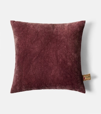 Clusia cotton and linen velvet cushion | The House of Lyria