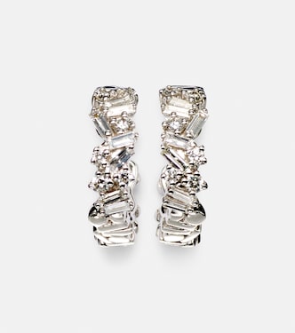 Boucles d'oreilles Fireworks en or blanc 18 ct et diamants | Suzanne Kalan