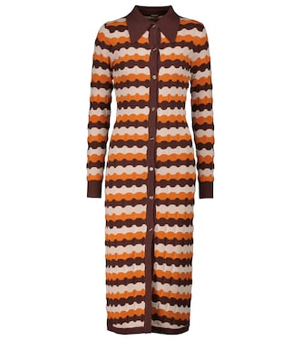 Gestreiftes Midikleid aus Jacquard | Dodo Bar Or