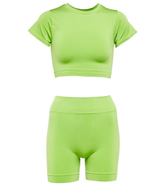 Mindful crop top and Composed shorts set | Prism²