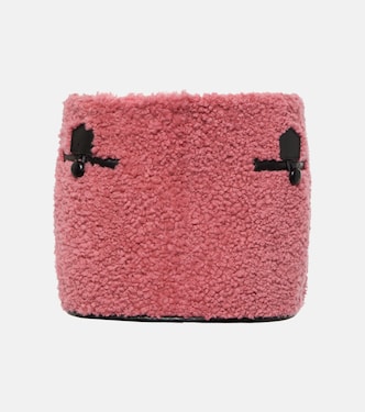 Minifalda de borrego con piel | Blancha