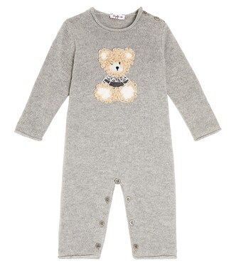 Baby teddy bear virgin wool onesie | Il Gufo