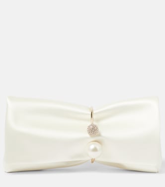 Xandra Small embellished satin clutch | Jimmy Choo