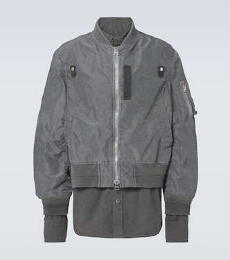 Ripstop-trimmed twill bomber jacket | Sacai